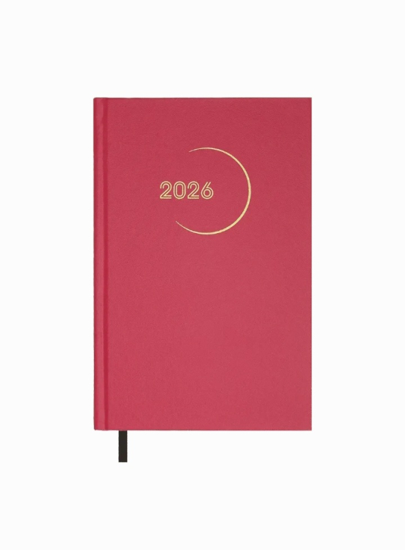 Щоденник датований Buromax Madam A5 з бумвінілу 320 сторінок малиновий - фото 1