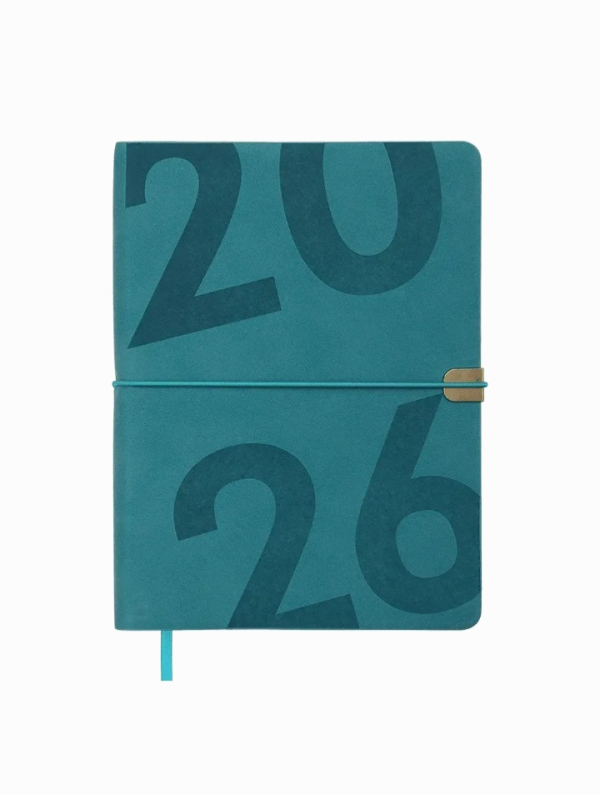 Щоденник датований 2026 A5 гнучка обкладинка бірюзовий Buromax Best - фото 1