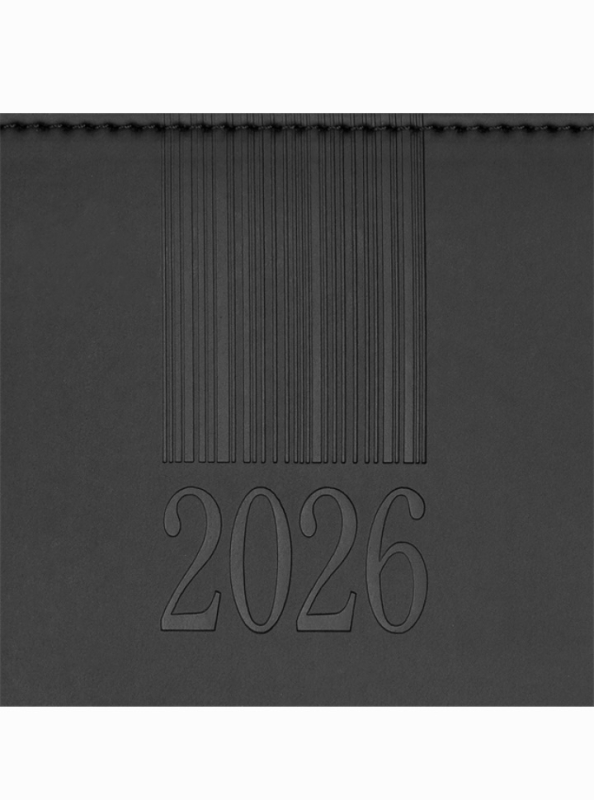 Щоденник датований 2026 A5 жорстка обкладинка чорний - фото 3