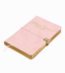 Щоденник датований 2026 A6 Buromax VELOUR рожевий