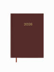 Щоденник датований 2026 A5 Buromax MONOCHROME BM.2160 бордовий