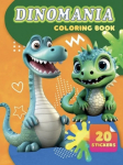 Розмальовка А4 Dinomania з наклейками 