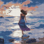 Алмазна мозаїка "Прекрасна стехія" 40х40 см