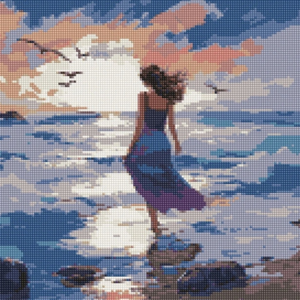 Алмазна мозаїка "Прекрасна стехія" 40х40 см - фото 1
