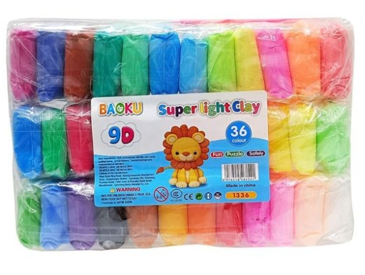 Маса для ліплення, 36 кольорів зі стеками - фото 1