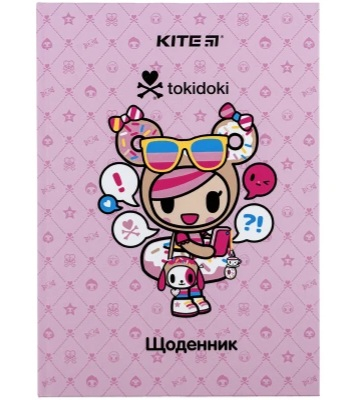 Щоденник шкільний Kite tokidoki TK24-262-1, тверда обкладинка