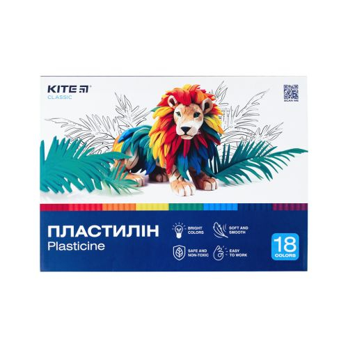 Пластилін Kite Classic 18 кольорів, 360 г (K-085)