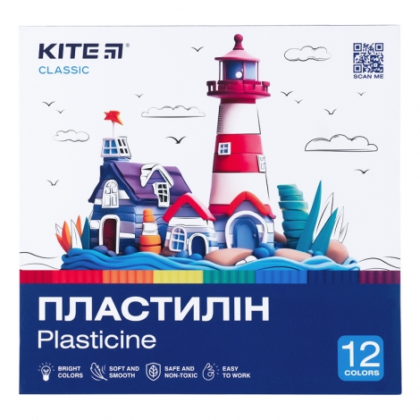 Пластилін  12 кольорів Kite  - фото 1