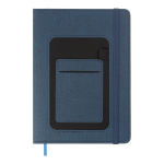 Щоденник датов. 2025 COMBI, A5, синій, штуч. шкіра/поролон (BM.2191-02)