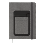 Щоденник датов. 2025 COMBI, A5, сірий, штуч. шкіра/поролон (BM.2191-09)