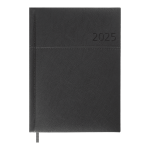Щоденник датов. 2025 ORION, A5, чорний, штуч. шкіра/поролон (BM.2150-01)