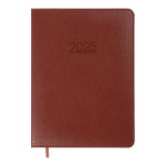 Щоденник датов. 2025 PRIME, A5, коричневий, штуч. шкіра/поролон (BM.2196-25)