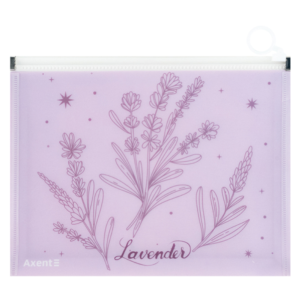 Папка на блискавці zip-lock А5+ Lavender-2 (1498-37-A) - фото 2