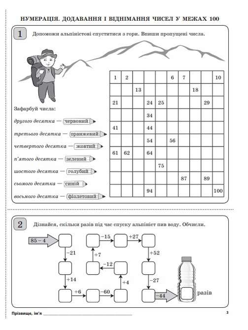Математика 3 клас. Дидактичні матеріали. Діагностичні картки для експрес-перевірки (Укр) Основа - фото 4
