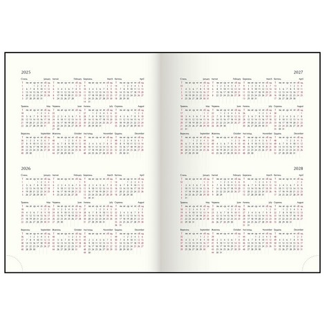 Щоденник датований 2026 PARALLEL, A5, чорний - фото 8