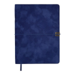 Щоденник недат. VELOUR, A5, синій, штуч.шкіра, 336 стор