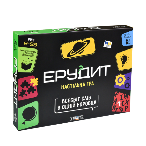 Настільна гра Strateg Ерудит українською мовою (30451) - фото 1